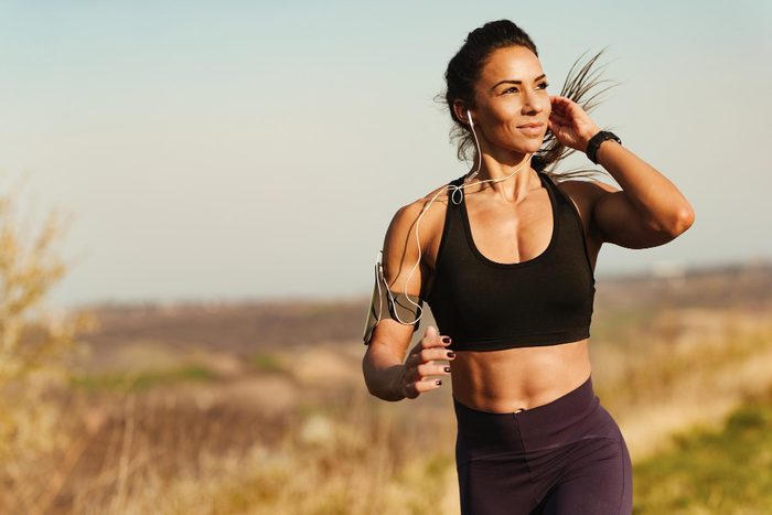 Runner outdoors at sunrise